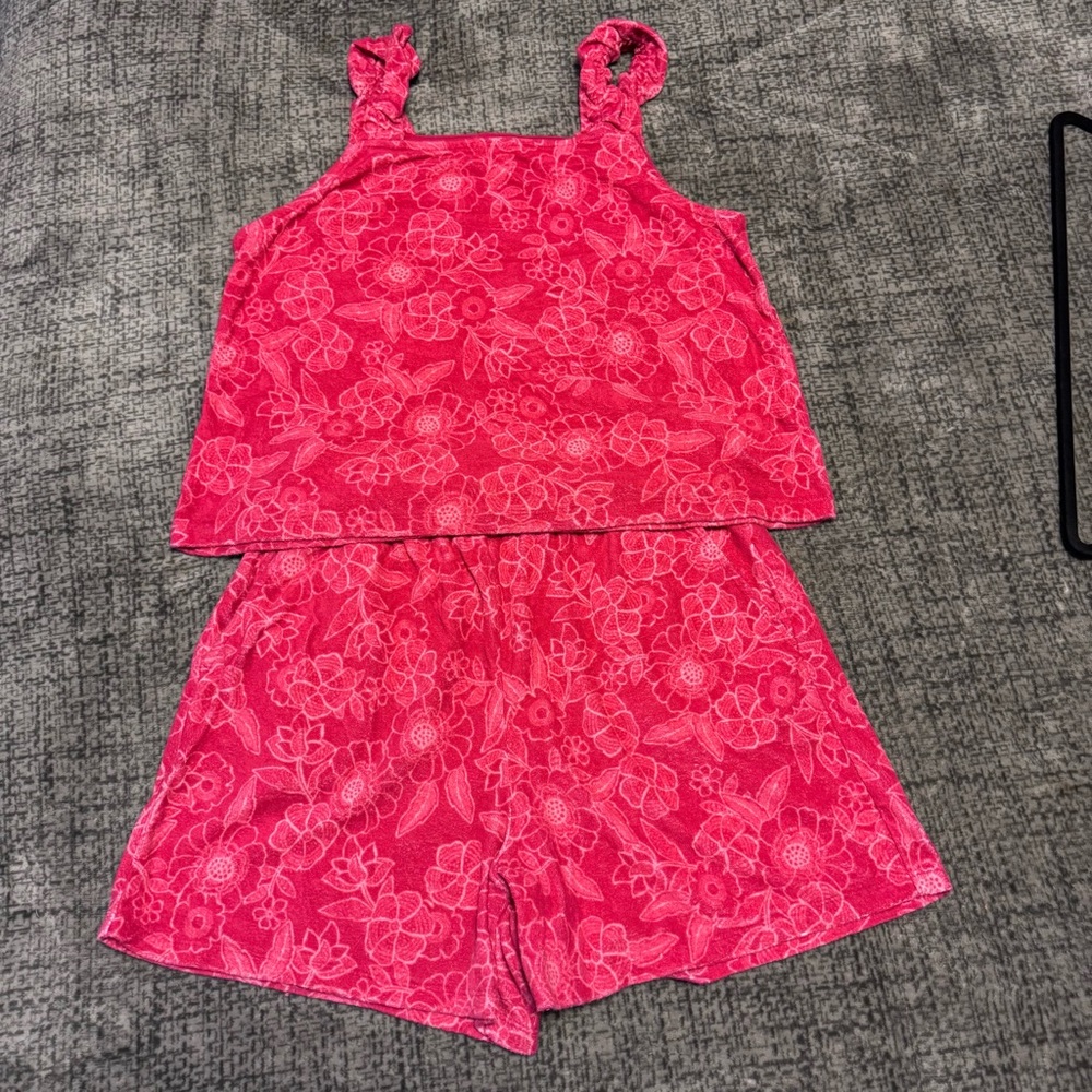 Joe Fresh Women’s Terry Cloth Floral Short Set - Size M